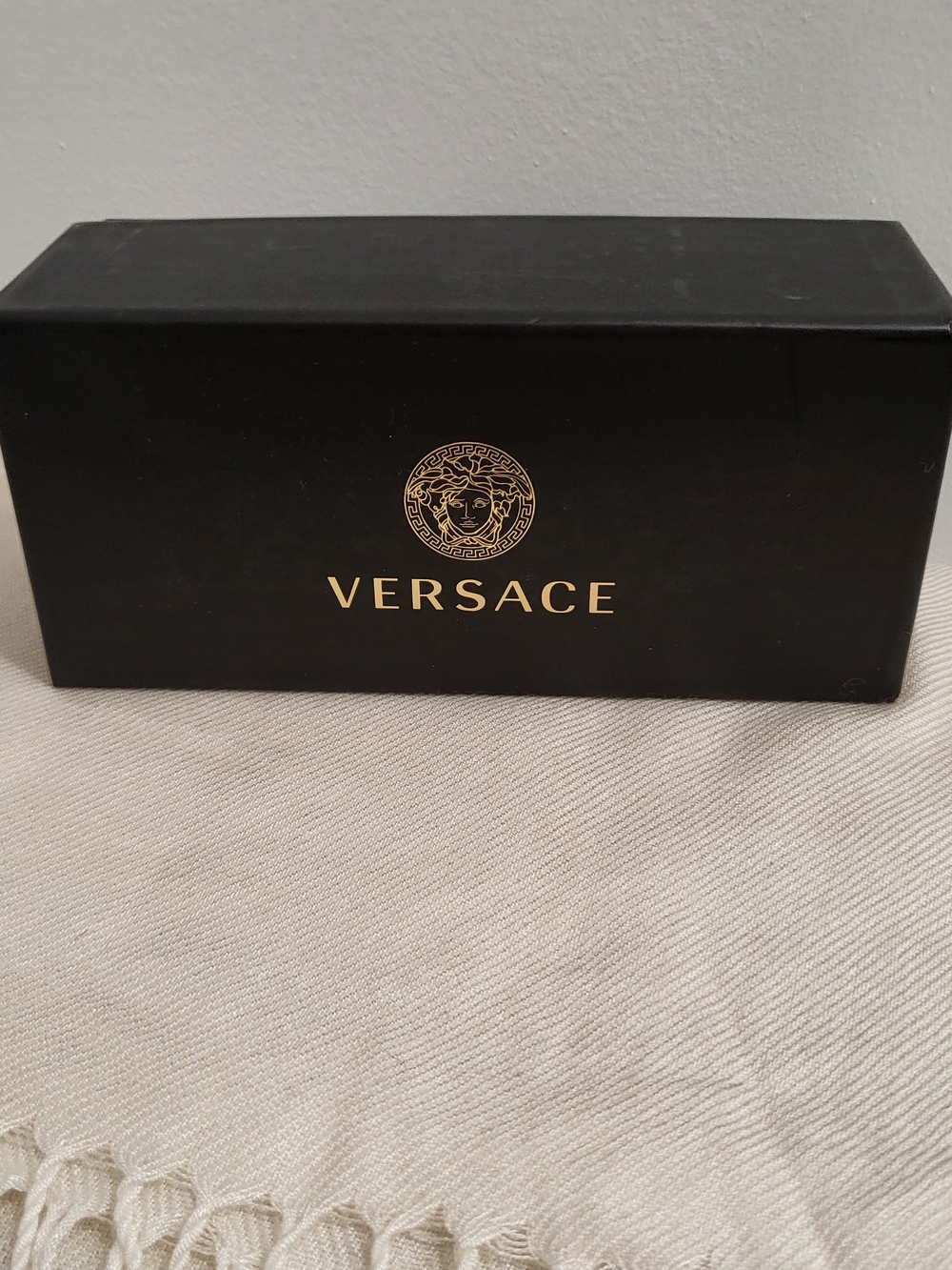 Versace Gold and Brown Designer Slim Temple Eyeglasses - Picture 10 of 12